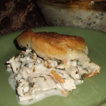 Turkey Potpie with a Biscuit Crust Recipe