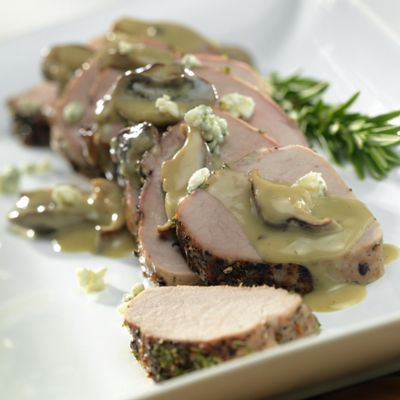 Pork Tenderloin with Wisconsin Blue Cheese Mushroom Sauce