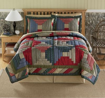 Log Cabin Quilt And Sham