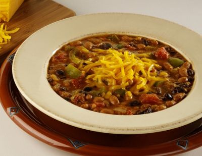 Three Bean Chili With Wisconsin Colby