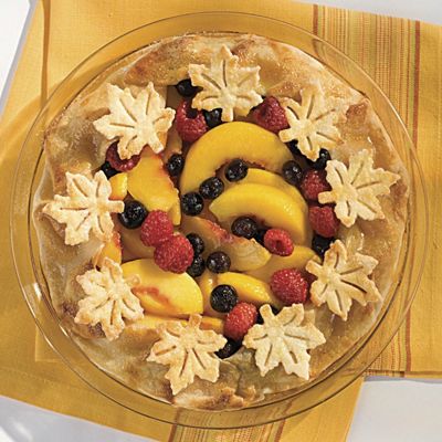 Peach Pouch with Fresh Berries