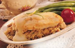 Traditional Stuffed Chicken Breast with Gravy
