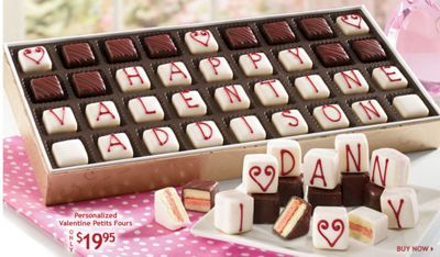 Personalized Valentines Petits Fours