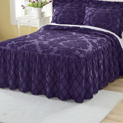 Damask Ruffle Chenille Bedspread