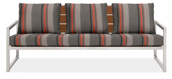 Montego 80" Sofa Cushions in Sunbrella Sol Orange
