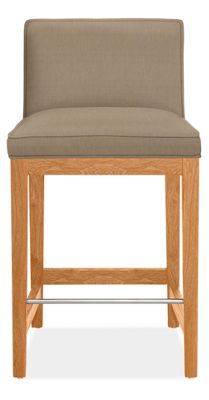Ansel Low-Back Counter Stool in Dustin Otter with Cherry Legs