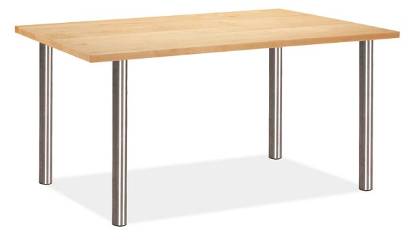 Stanton Legs 29h Table with 84x24 Maple Top