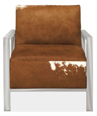 Zinc Chair in Cowhide