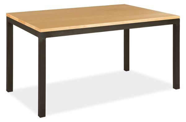 Parsons Custom 60x36 29h Dining Table with Solid White Oak Top