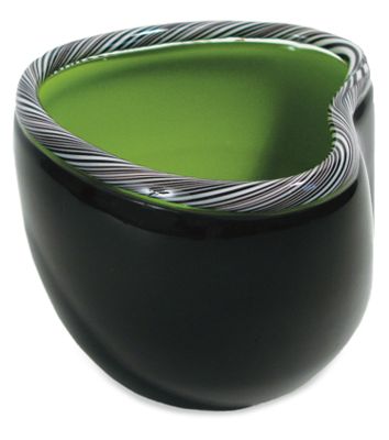Fava Bowl in Black/Green