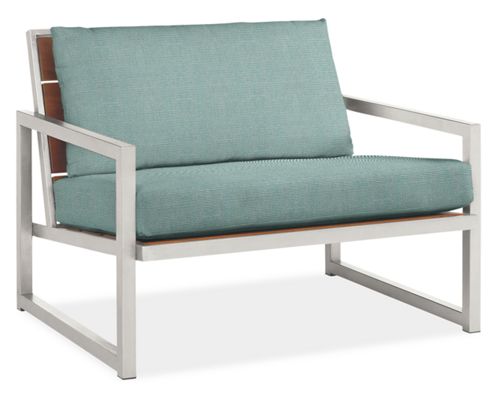Montego Lounge Chair Cushions in Sunbrella Canvas Spa