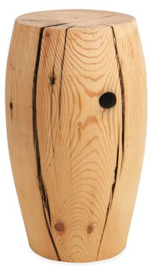 Reclaimed Wood Drum Stools