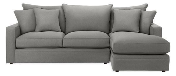 Orson 95" Sofa with Left-Arm Chaise in Cambridge Grey