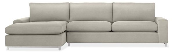 Klein 116" Sofa with Left-Arm Chaise in Vick Grey