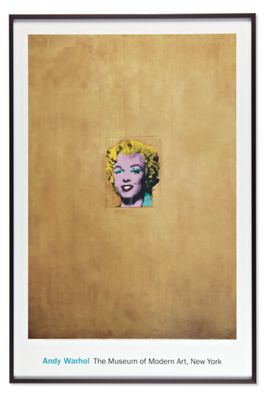 Poster Warhol, Gold Marilyn Monroe Framed in Gunmetal