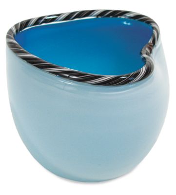 Fava Bowl in White/Aqua