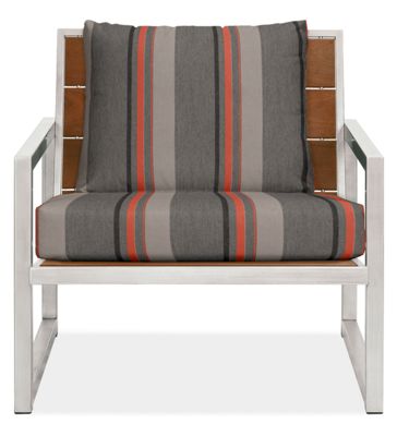 Montego 32" Lounge Chair Cushions in Sunbrella Sol Orange