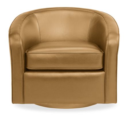 Amos Swivel Chair in Prima Caramel Leather