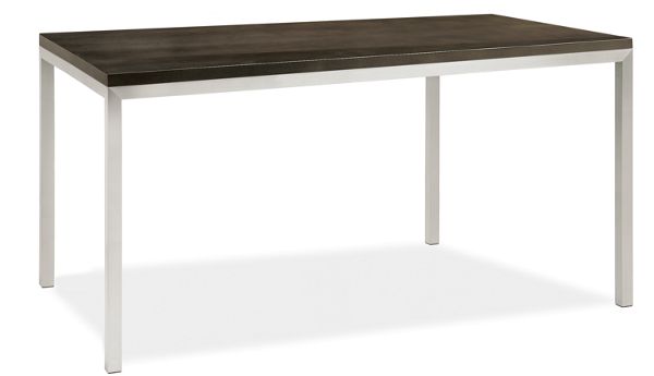 Portica Custom 60x18 37h Console Table in Solid Maple with Charcoal Stained Top