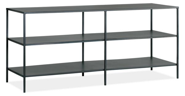 Slim Media Consoles in Natural Steel