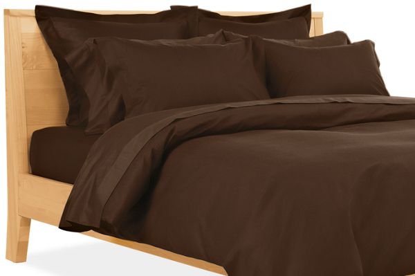 Sateen Jacquard Euro Sham in Espresso