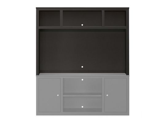 Woodwind 70w 56h Media Hutch in Ebony