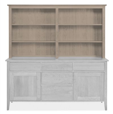 Adams 74w Hutch Top in Maple with Shell Stain