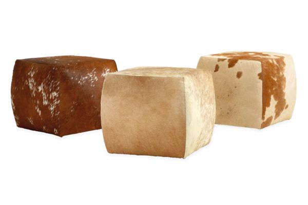 Lind Cowhide Ottomans