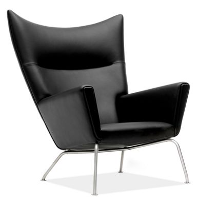 Wegner Leather Wing Chair