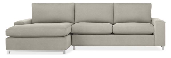 Klein 106" Sofa with Left-Arm Chaise in Vick Grey