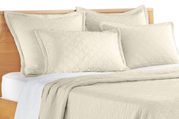 Ticking Stripe Coverlet & Shams