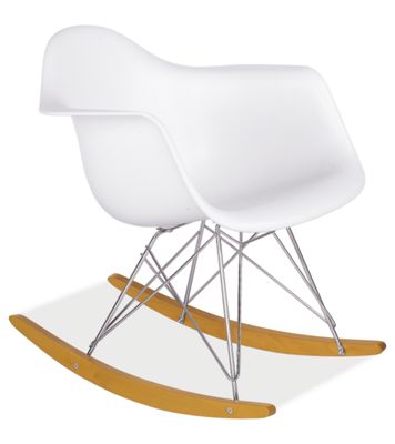 Eames� Molded Plastic Armchair Rocker with Maple Base
