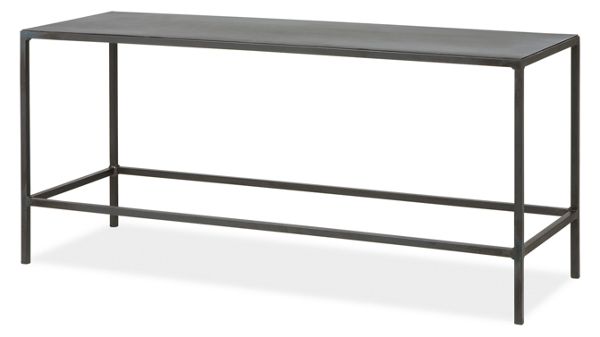 Slim Cocktail Tables in Natural Steel