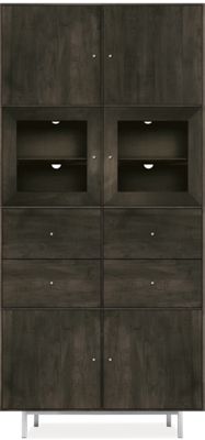 Hudson Custom 92h 44x20 Cabinet in Charcoal with Stainless Steel Knobs