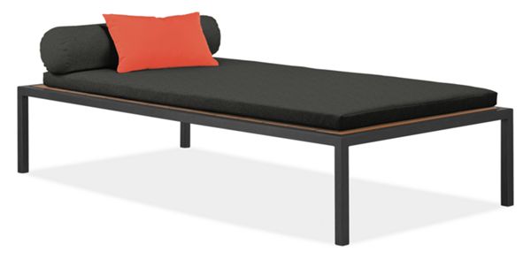 Montego 78x42 Single Sun Bed Graphite with Cushion in Sunbrella Coal