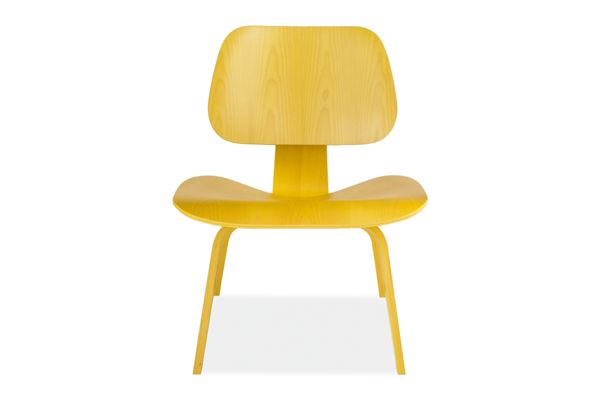 Eames� Molded Plywood Lounge Chair in Colors with Wood Legs