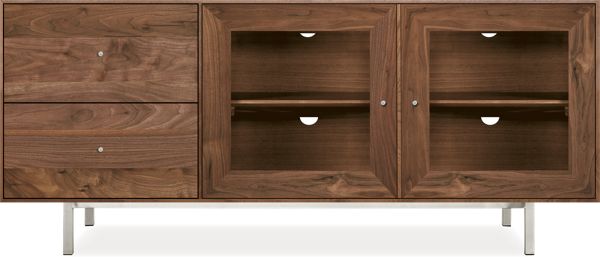 Hudson Custom 28h 65x20 Cabinet in Walnut with Stainless Steel Knobs