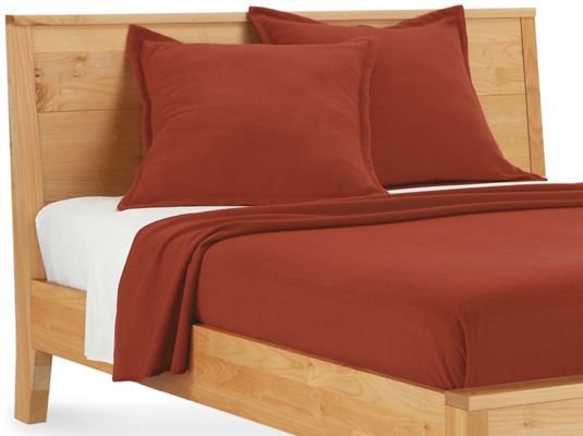 Washable Wool Euro Sham in Persimmon