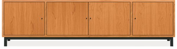 Copenhagen Custom 25h 93x20 Four-Door Cabinet in Cherry w/NS Base