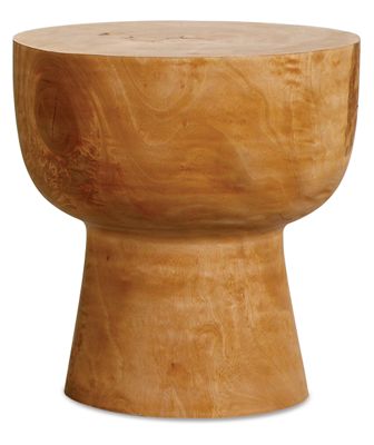 Footed Wood Stool