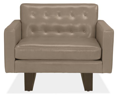 Wells Chair in Brighton Pewter Leather