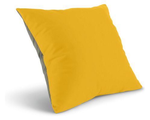 Canvas Two-Tone Yellow/Charcoal Pillow