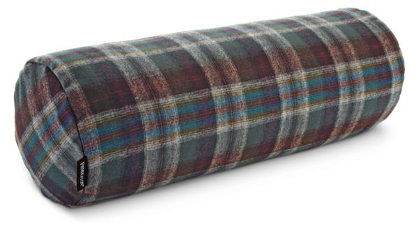 Wool Green Plaid Bolster Pillow