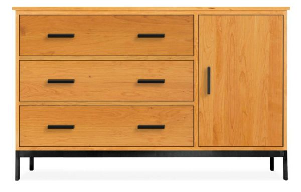Linear Custom Classic 32h 51x20 Cabinet in Cherry w/Natural Steel Base