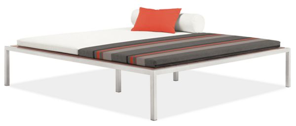 Montego Single Sun Bed Cushion in Sunbrella Sol Orange