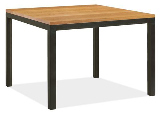 Parsons Custom 40sq 29h Dining Table with Solid White Oak Top