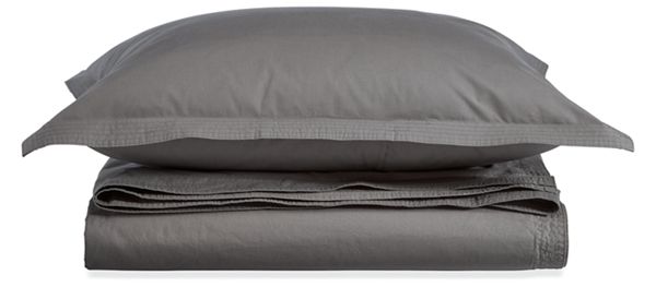 Percale Top-stitch Duvet Cover & Shams