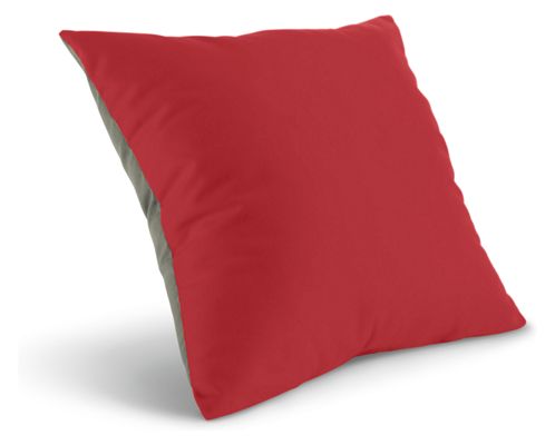 Canvas Two-Tone Red/Charcoal Pillow