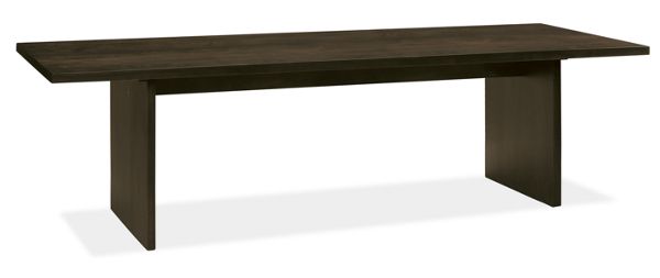 Corbett Custom 100x40 29h Dining Table in Maple with Charcoal Stain