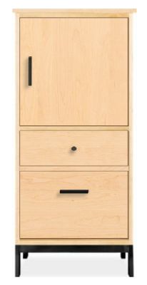 Linear Custom 20SQ Modular 46h 21x16 Cabinet in Maple w/Natural Steel Base